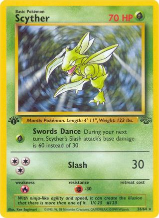 Scyther (26) (1st Edition) - Jungle