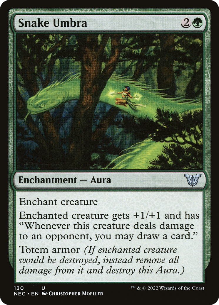 Snake Umbra (130) - Neon Dynasty Commander