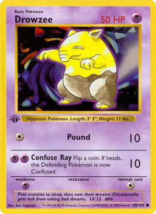 Drowzee (49) (1st Edition) - Base Set (Shadowless)