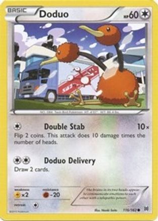 Doduo (116) Reverse Holofoil - XY BREAKthrough