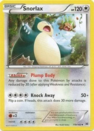 Snorlax (118) Reverse Holofoil - BREAKthrough