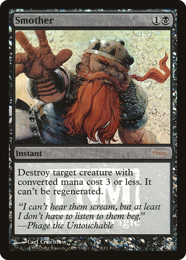 Smother (008) Foil - Friday Night Magic 2003
