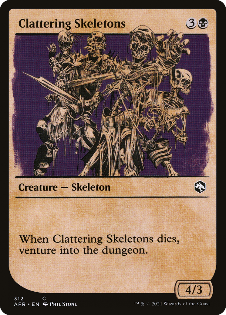 Clattering Skeletons (Showcase) (312) Foil - Adventures in the Forgotten Realms