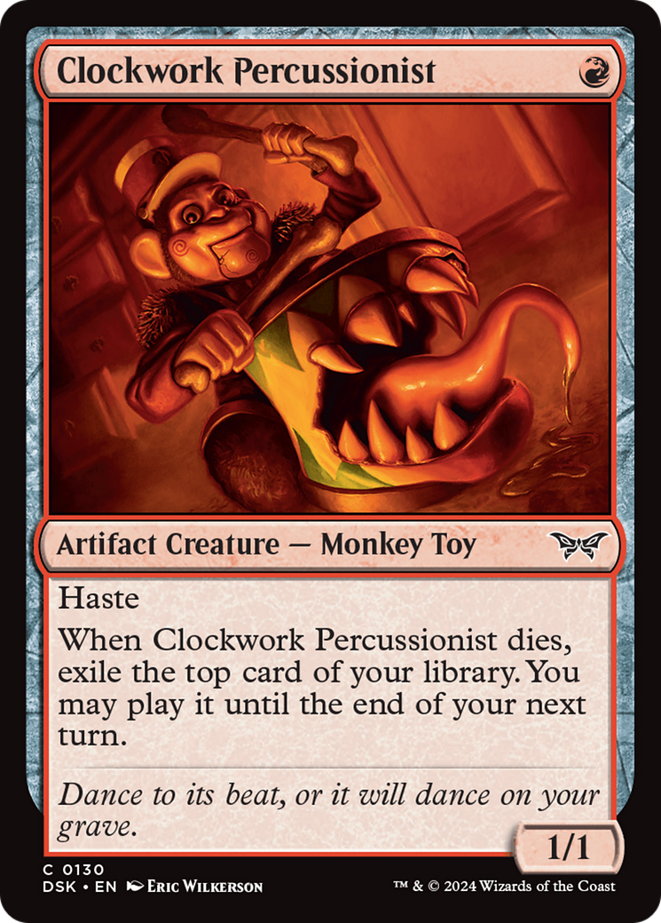 Clockwork Percussionist (130) Foil - Duskmourn: House of Horror