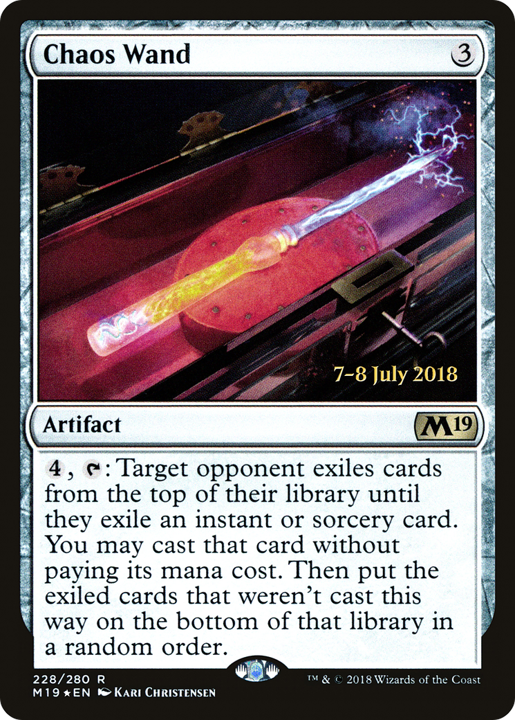 Chaos Wand (228s) Foil - Core Set 2019 Promos