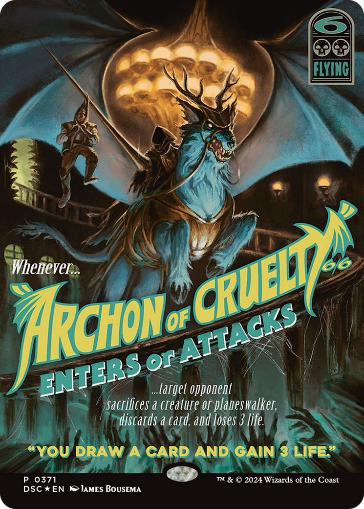 Archon of Cruelty (Showcase) (371) Foil - Duskmourn: House of Horror Commander