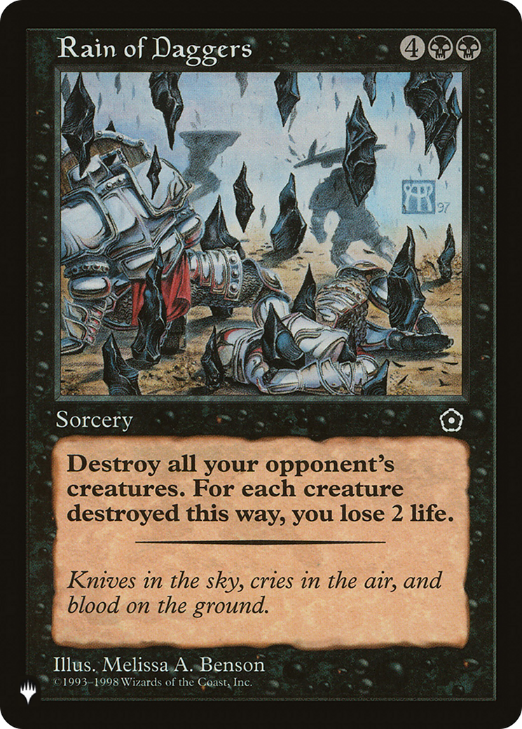 Rain of Daggers (Retro) (P02-85) - The List