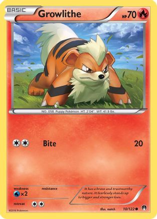 Growlithe (10) Reverse Holofoil - XY BREAKpoint