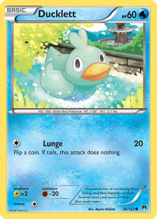Ducklett (36) Reverse Holofoil - XY BREAKpoint