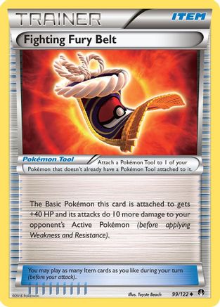 Fighting Fury Belt (99) Reverse Holofoil - XY BREAKpoint