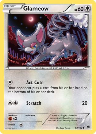 Glameow (93) Reverse Holofoil - XY BREAKpoint