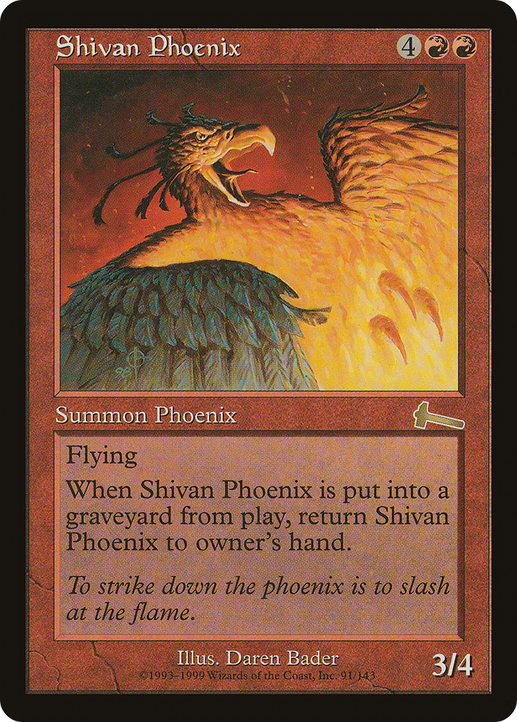 Shivan Phoenix (091) Foil - Urza's Legacy