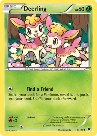 Deerling (8) Reverse Holofoil - XY Fates Collide