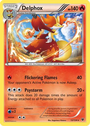 Delphox (13) Reverse Holofoil - XY Fates Collide