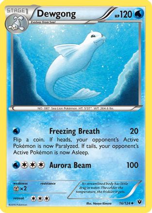 Dewgong (16) Reverse Holofoil - XY Fates Collide