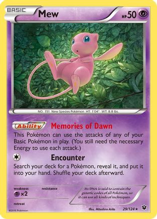 Mew (29) Reverse Holofoil - XY Fates Collide