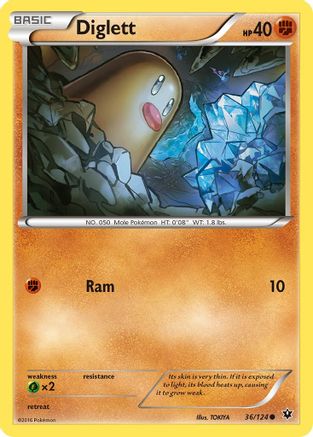 Diglett (36) Reverse Holofoil - XY Fates Collide