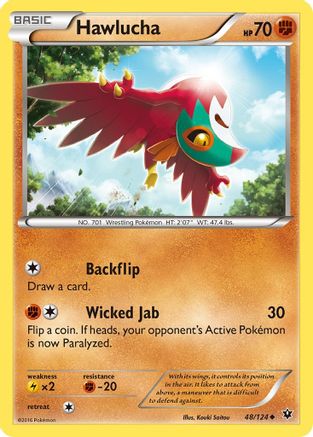 Hawlucha (48) Reverse Holofoil - XY Fates Collide