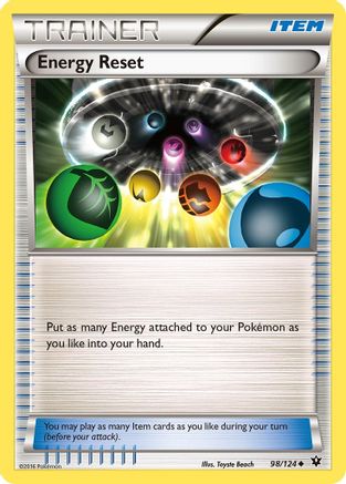 Energy Reset (98) Reverse Holofoil - XY Fates Collide
