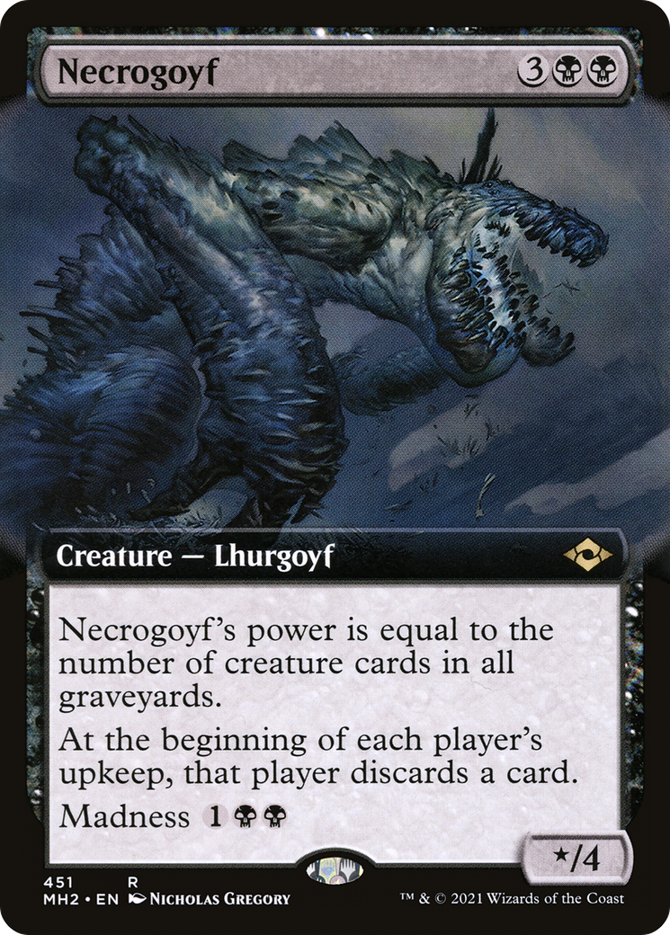 Necrogoyf (Extended Art) (451) Foil - Modern Horizons 2