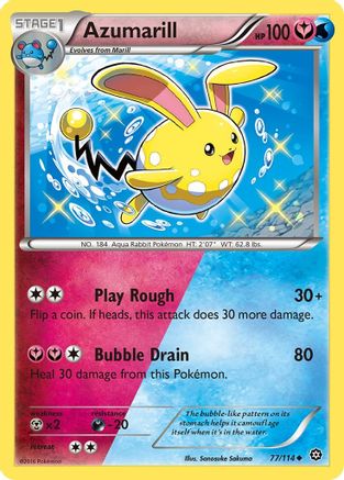 Azumarill (77) Reverse Holofoil - XY Steam Siege