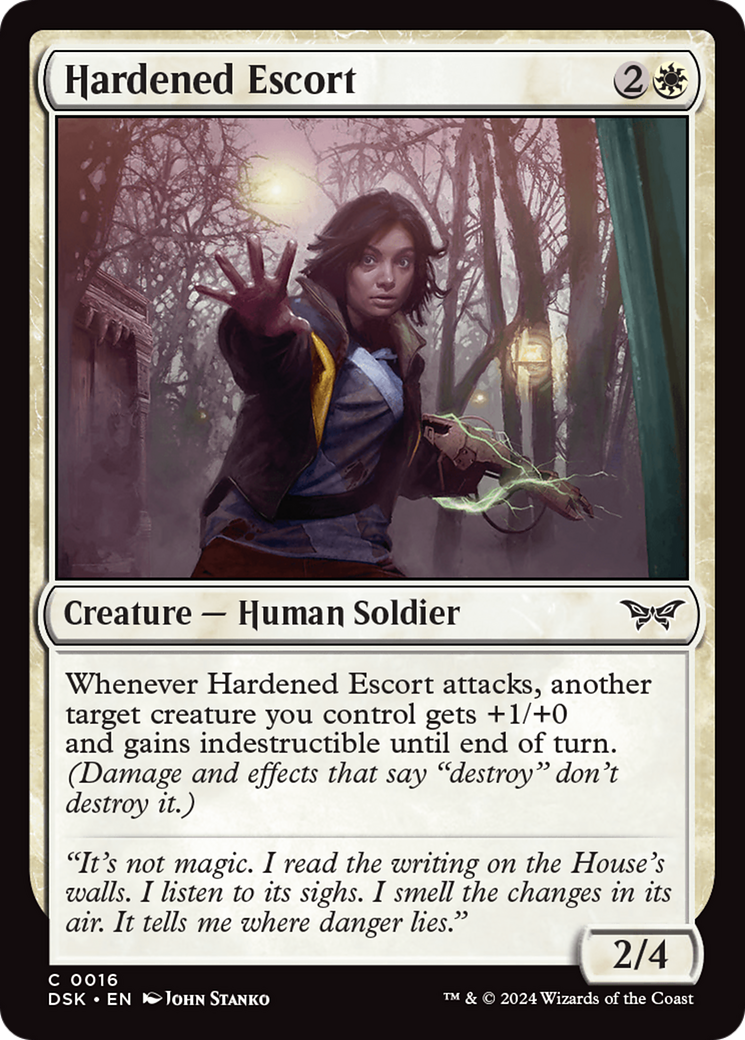Hardened Escort (016) Foil - Duskmourn: House of Horror