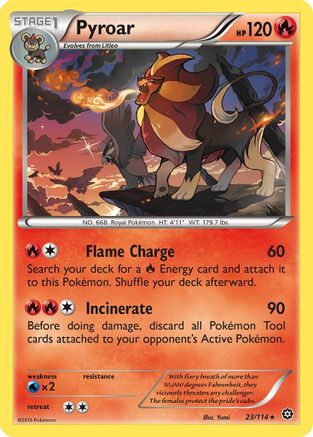 Pyroar (23) Reverse Holofoil - XY Steam Siege