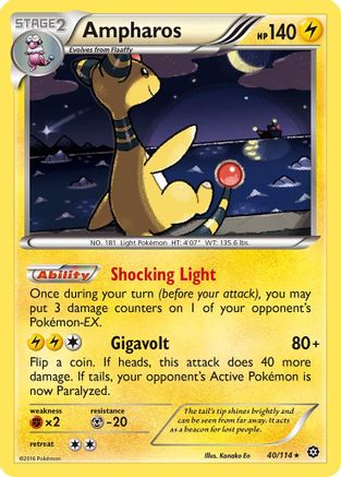 Ampharos (40) Reverse Holofoil - XY Steam Siege