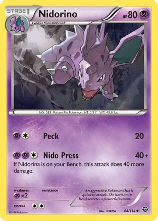 Nidorino (44) Reverse Holofoil - XY Steam Siege