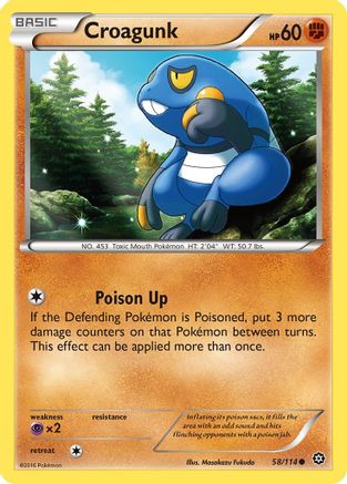 Croagunk (58) Reverse Holofoil - XY Steam Siege