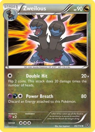 Zweilous (85) Reverse Holofoil - XY Steam Siege