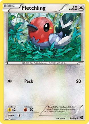 Fletchling (94) Reverse Holofoil - XY Steam Siege