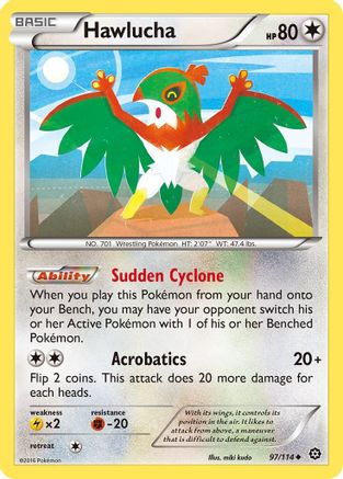 Hawlucha (97) Reverse Holofoil - XY Steam Siege