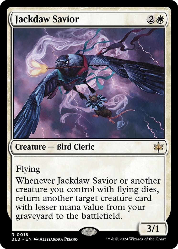 Jackdaw Savior (018) Foil - Bloomburrow
