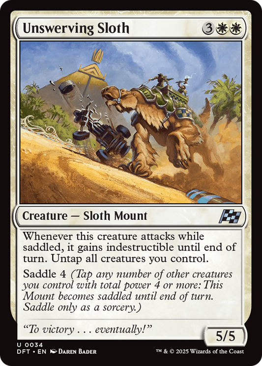 Unswerving Sloth Foil (034) - Aetherdrift