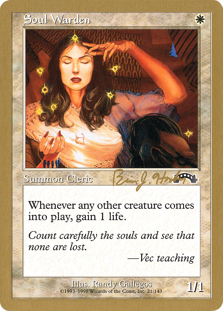 Soul Warden - 1998 Brian Hacker (EXO) (Retro) - World Championship Decks 1998