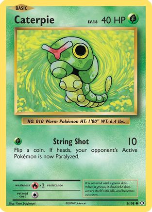 Caterpie (3) Reverse Holofoil - XY Evolutions