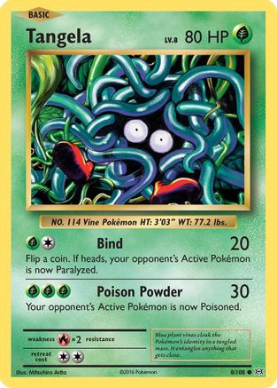 Tangela (8) Reverse Holofoil - XY Evolutions