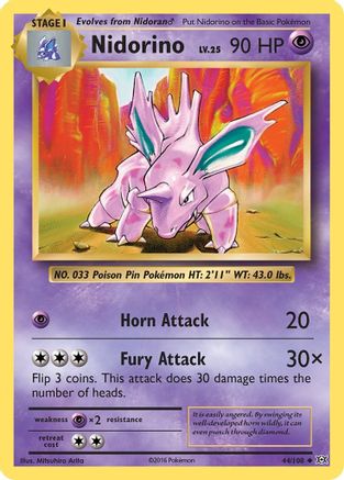Nidorino (44) Reverse Holofoil - XY Evolutions