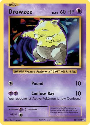 Drowzee (49) Reverse Holofoil - XY Evolutions