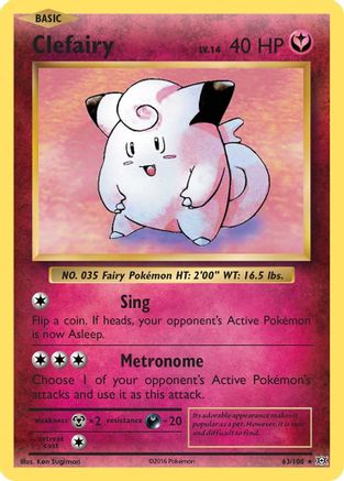 Clefairy (63) Reverse Holofoil - XY Evolutions