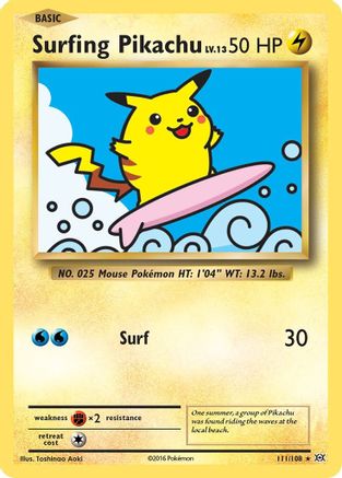 Surfing Pikachu (111) - XY Evolutions