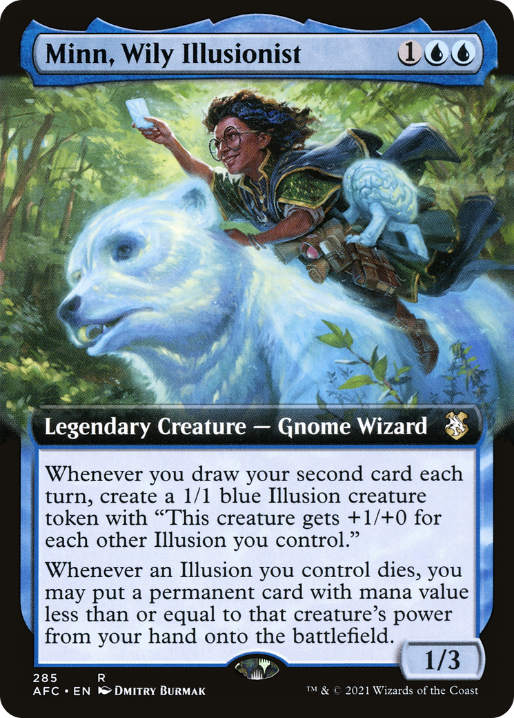 Minn, Wily Illusionist (Extended Art) (285) - Forgotten Realms Commander