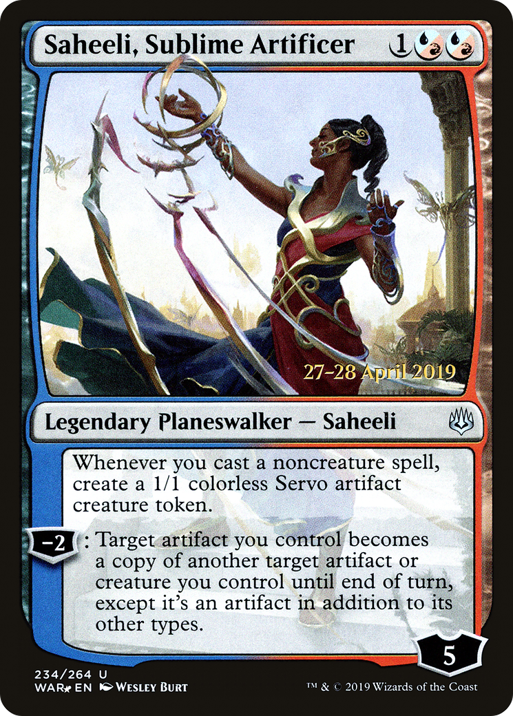 Saheeli, Sublime Artificer (234s) Foil - War of the Spark Promos