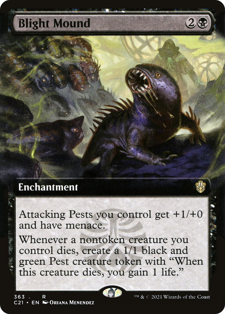Blight Mound (Extended Art) (363) - Commander 2021