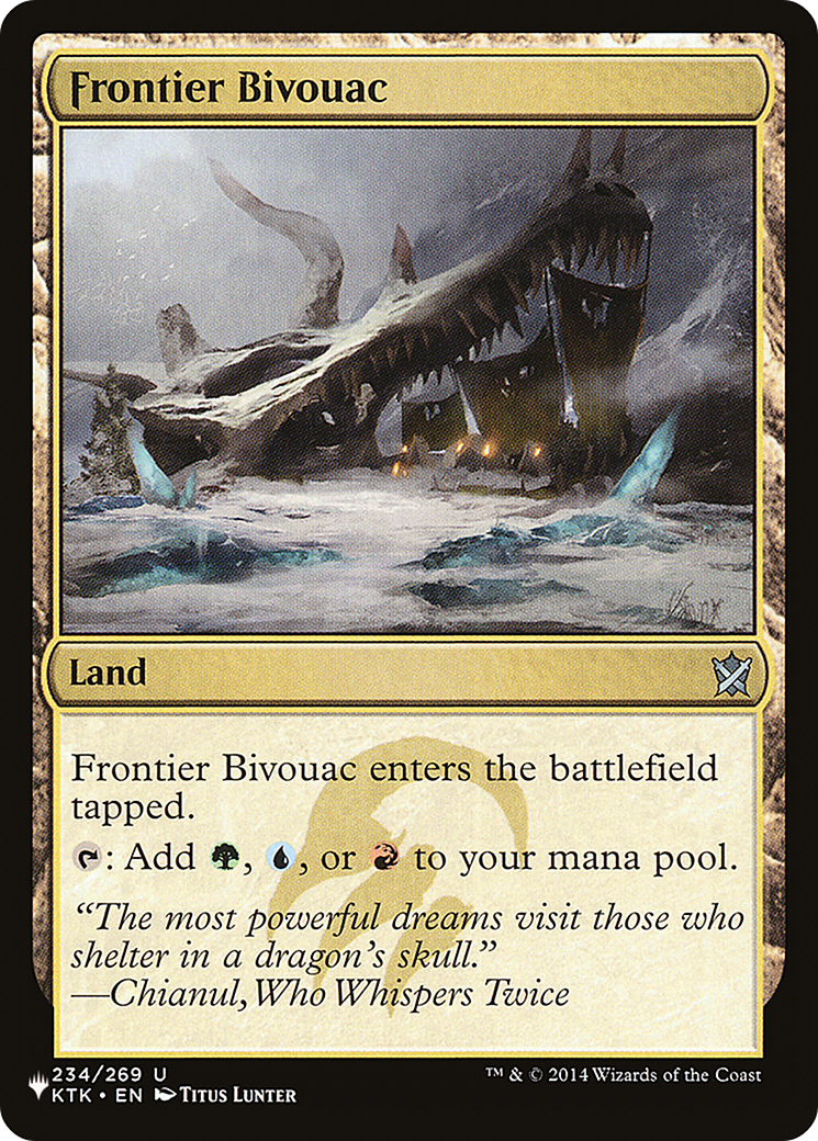 Frontier Bivouac (KTK-234) - The List