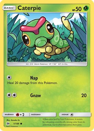 Caterpie (1) Reverse Holofoil - Sun & Moon