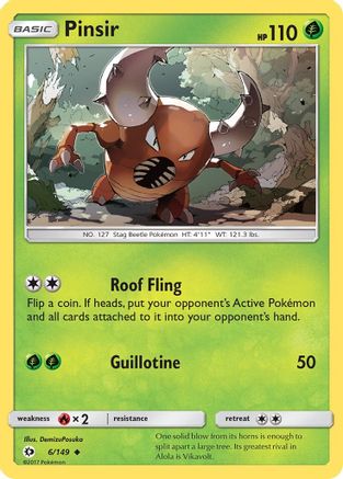 Pinsir (6) Reverse Holofoil - Sun & Moon