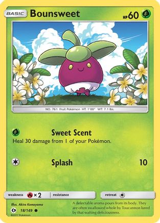 Bounsweet (18) Reverse Holofoil - Sun & Moon