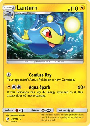 Lanturn (50) Reverse Holofoil - Sun & Moon